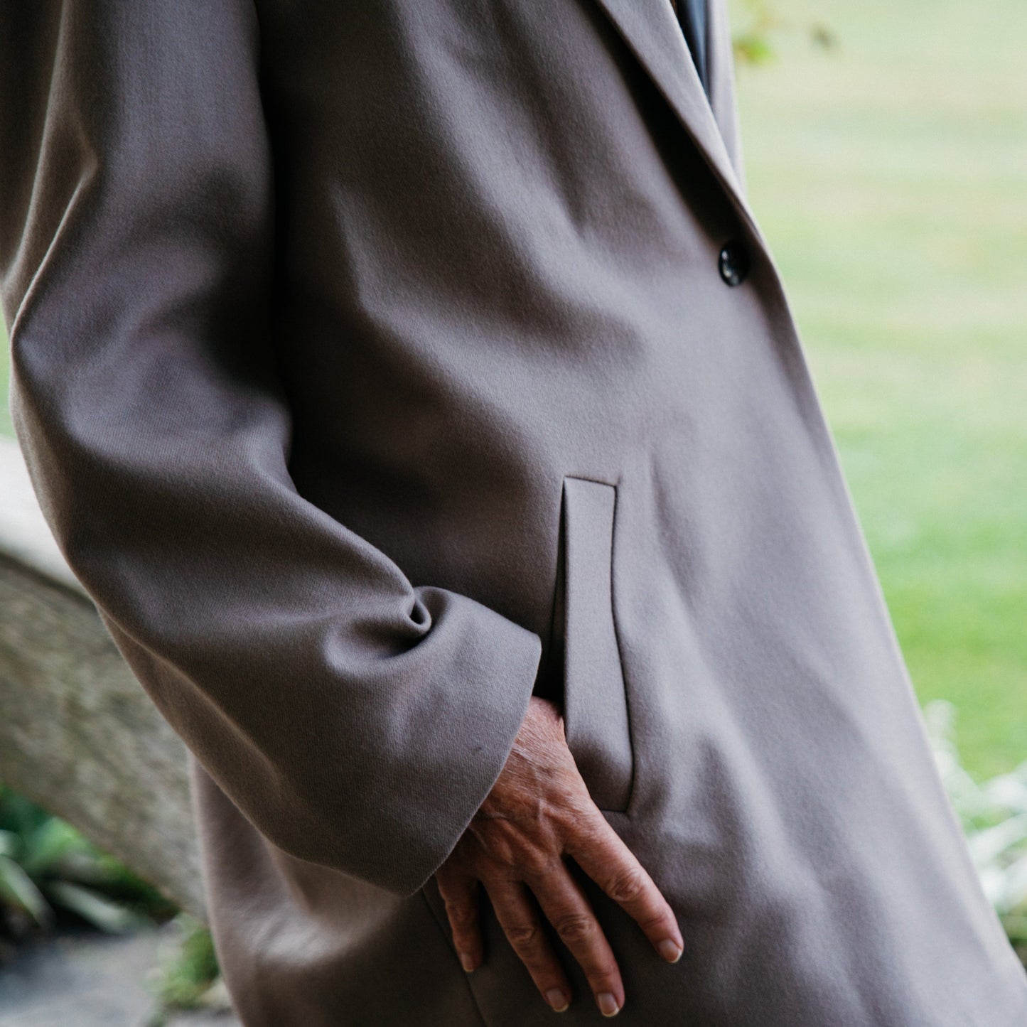 THE BOND STREET OVERSIZED JACKET IN SMOKY CAMEL AND CAMEL LINING