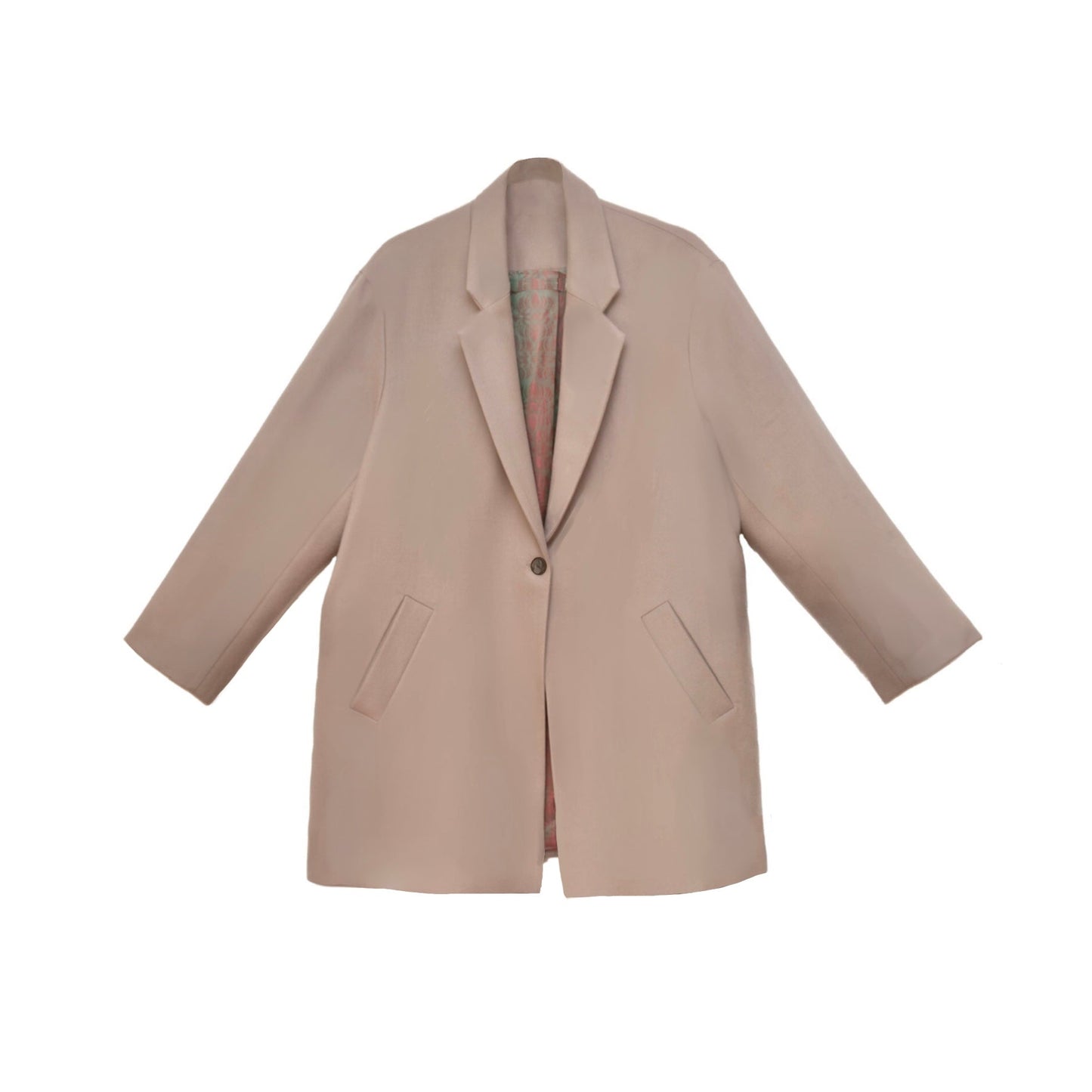 THE BOND STREET OVERSIZED JACKET IN SMOKY CAMEL AND CAMEL LINING